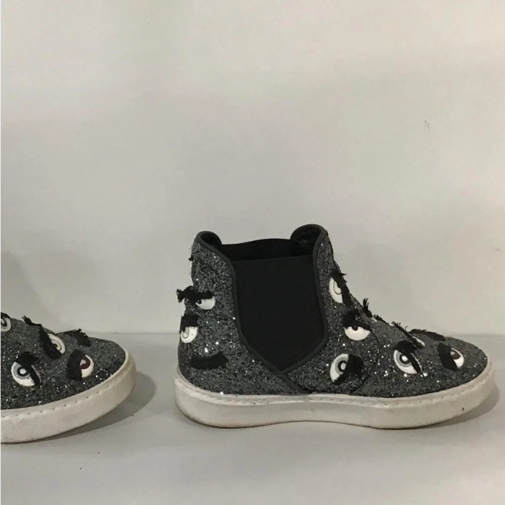 Women’s Chiara Ferragni Glitter Eyes Sneaker Ankle Boots Size 37